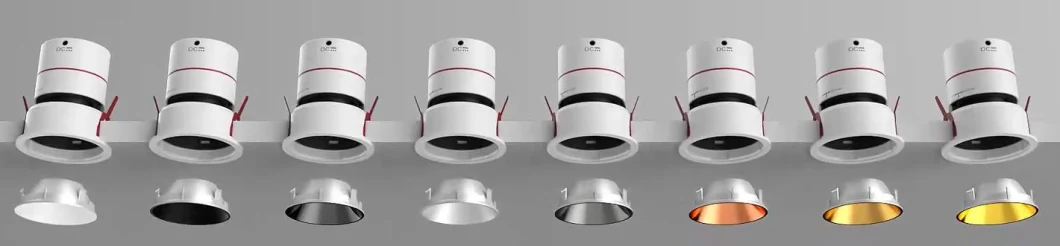 OEM ODM 7W 12W 20W 2inch 3inch 4inch IP40 Aluminum Housing Recessed Downlight Interior Lighting LED Ceiling Grill Down Light with Reflector for Commercial Light