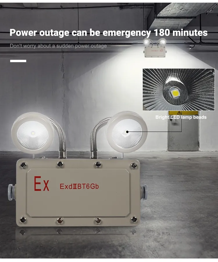 2*5W Emergency Exit Light Explosion Proof Emergency Light for Industrial Zones Mining Areas Chemical Plants Oil and Gas Facilities Hospital 0