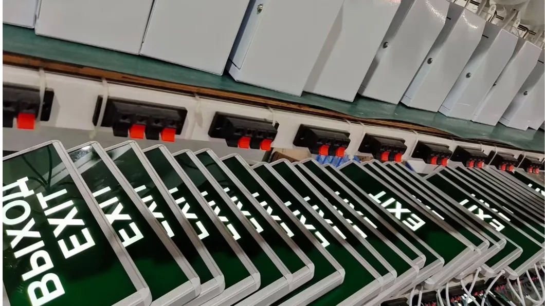 Durable LED Emergency Light Exit Sign Luminaries For Fire Escape Factory Parking Lot Public Place 13