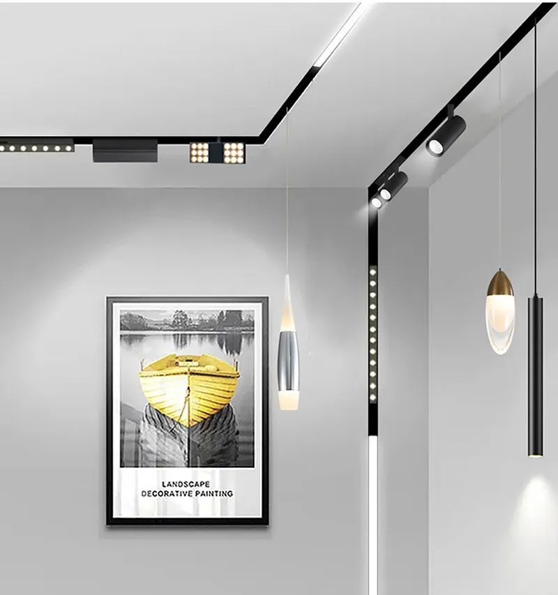 ไฟเส้นแม่เหล็ก LED บางเฉียบ อะลูมิเนียม พลาสติก SMD รูปตัว L 30W ร้านค้า โรงอาหาร ร้านเครื่องดื่ม ร้านหนังสือ ร้านเสื้อผ้า 8