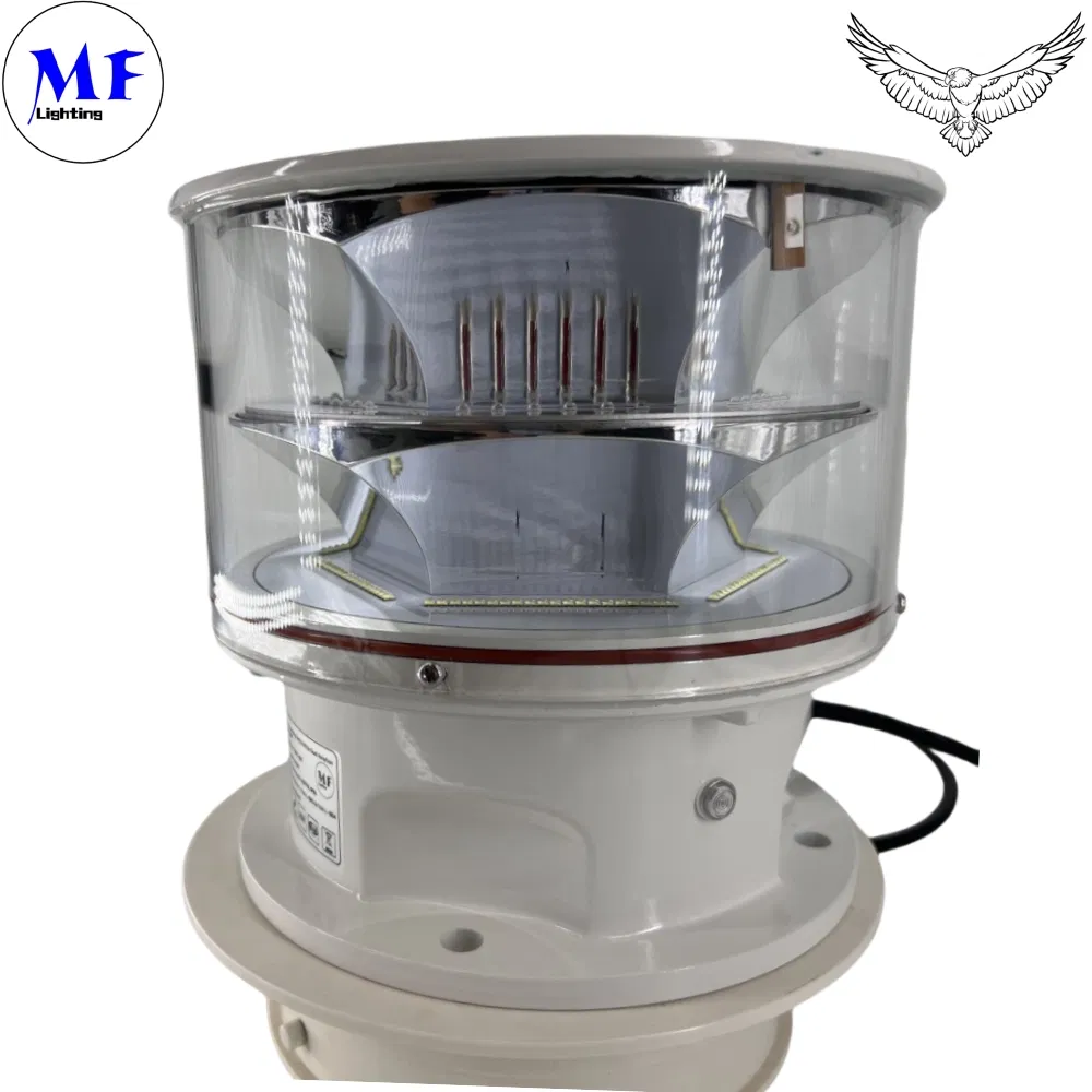 ไฟสิ่งกีดขวางการบิน LED  โฟโตเซลล์ หล่อขึ้นรูป IP66 โทรคมนาคม สีเหลือง ก๊าซ น้ำมัน แท่นขุดเจาะนอกชายฝั่ง 4