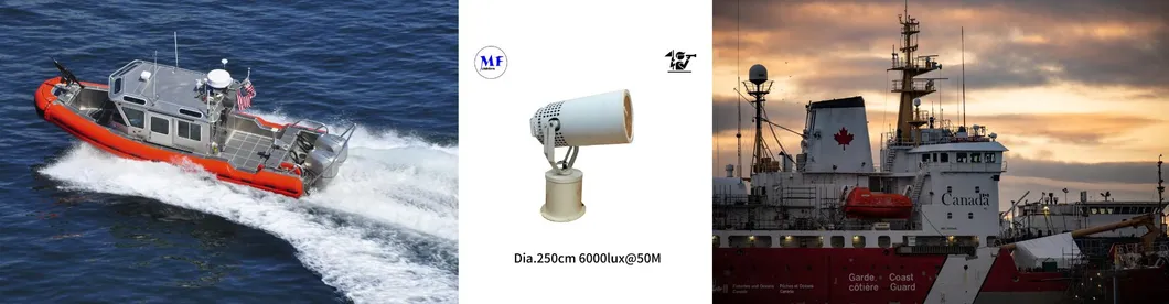 ไฟ LED Spot Search Light 200W 300W IP66 โลหะกันน้ํา กันสนิม 1000m 3000m เรือทะเล เรือ เรือ ระยะไกล การค้นหา การช่วยเหลือ ไฟค้น 17