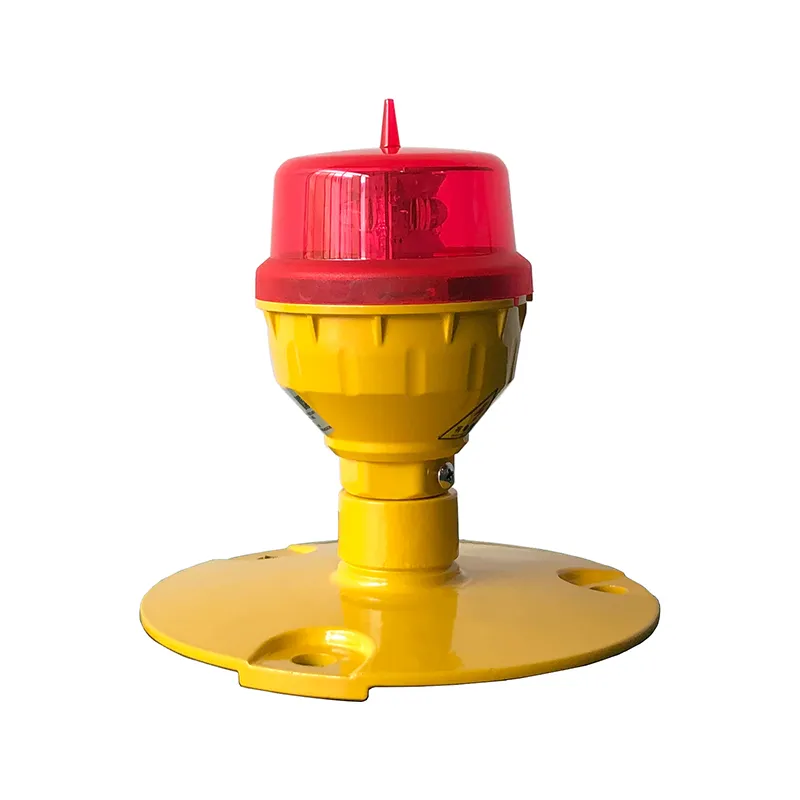 ไฟสิ่งกีดขวางการบิน LED IP66 กันน้ำ สีแดง ขาว หัวคู่ พร้อมโฟโตเซลล์ในตัว ไฟเตือนสิ่งกีดขวางอากาศยาน LED ความเข้มต่ำ 3