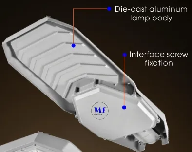 ไฟติดผนังถนนสวนพลังงานแสงอาทิตย์ LED อะลูมิเนียม กันน้ำ 200W IP65 Ik08 ขนาดกะทัดรัด ทางเดินสวนสาธารณะ ทางเท้า ทางหลวง 3