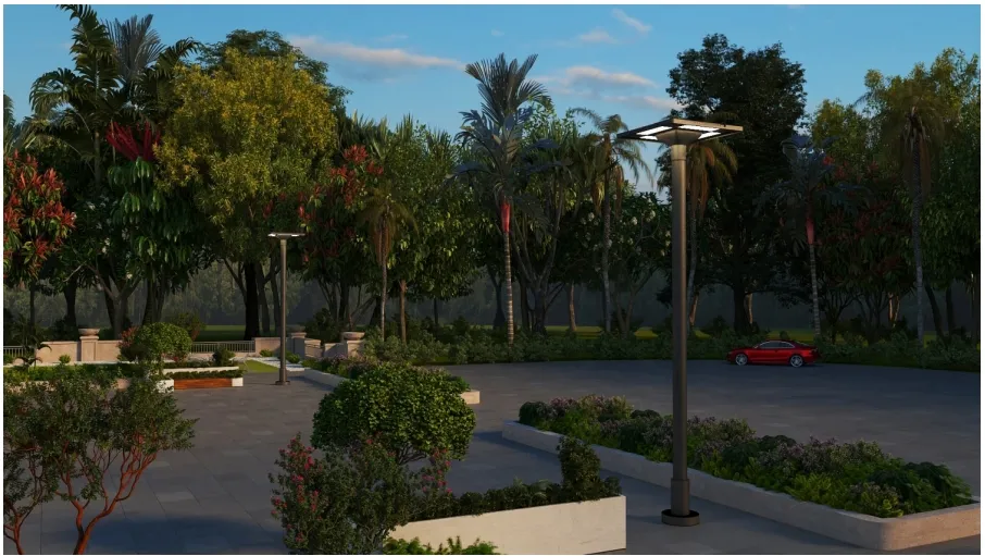 LED โซลาร์ การ์เด้น ถนน แสงกําแพง กันน้ํา 40W IP65 Ik08 สวนทางเดิน ถนนทางเดิน สพป. 7