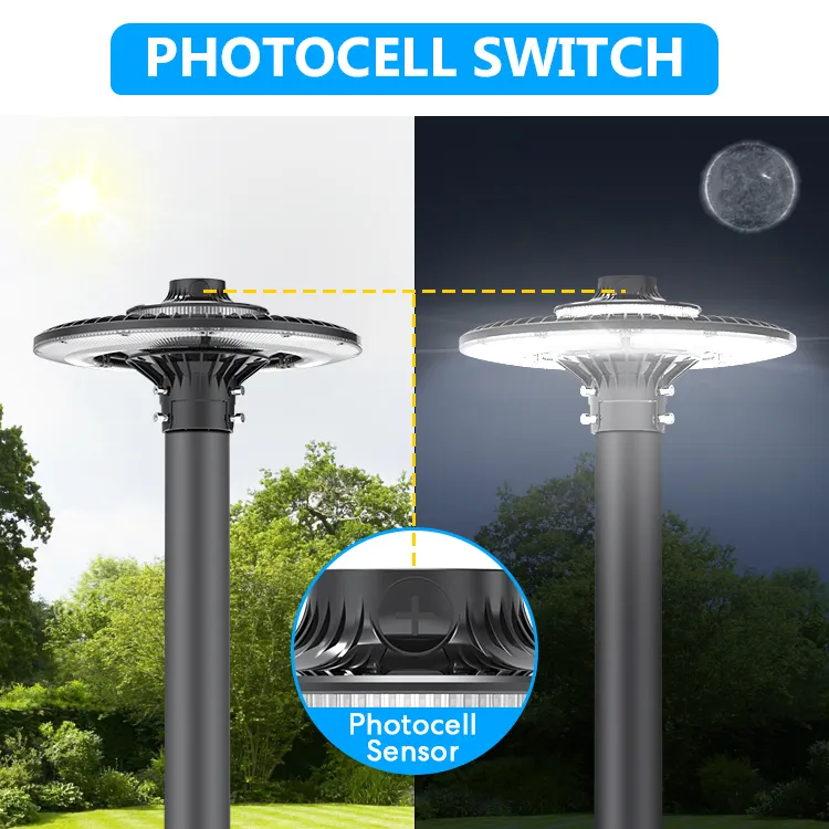 ประหยัดพลังงาน LED สวน Post Light Pole Area Light 140lm/W Smart-Tuning 200W สําหรับทางหลวง พื้นที่พักผ่อน สนามกีฬา สนามน้ํา 13