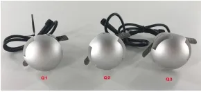 ไฟขั้นบันได LED สีเงิน 3W 12V IP65 ทางเดิน ทางเท้า สี่เหลี่ยม สวน 0