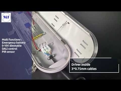 IP65 พื้นผิวไฟ LED Triproof ติดตั้งพร้อมตัวกระจายแสงโอปอล