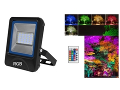 กลางแจ้ง RGBW 10W 20W 30W 50W 100W กันน้ำ IP66 ฟลัดไลท์ LED น้ำท่วมไฟพร้อมรีโมทคอนโทรล