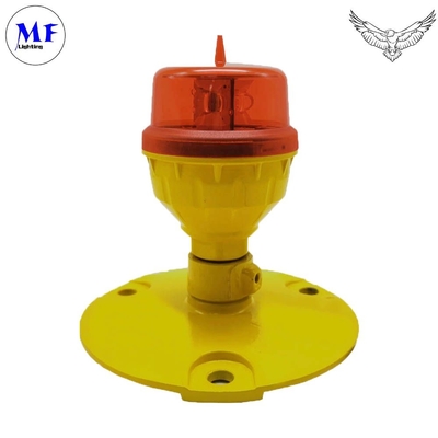 Red Aeronautical LED Aviation Obstruction Light for Long-lasting Marking Obstacles  with Yellow color and Aluminum