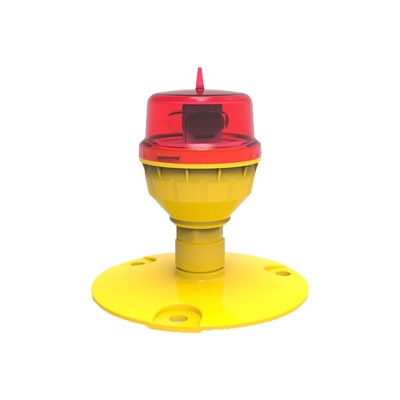 Red Aeronautical LED Aviation Obstruction Light for Long-lasting Marking Obstacles  with Yellow color and Aluminum