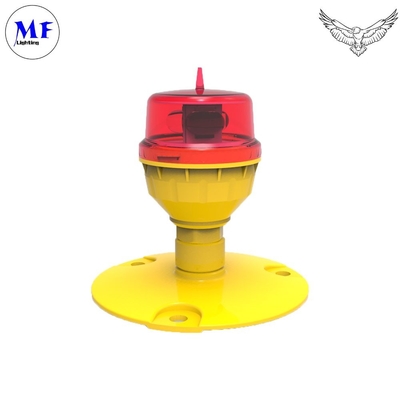 Red Aeronautical LED Aviation Obstruction Light for Long-lasting Marking Obstacles  with Yellow color and Aluminum