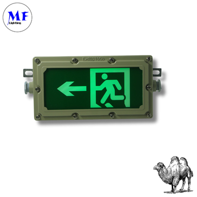 Durable Explosionproof LED Emergency Exit Light 70°C High Temp Resistant IP65 Fire-Waterproof Wf1 Anti-Corrosion For Underground Shopping Malls