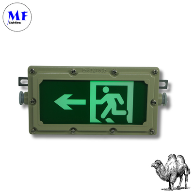 Durable Explosionproof LED Emergency Exit Light 70°C High Temp Resistant IP65 Fire-Waterproof Wf1 Anti-Corrosion For Underground Shopping Malls