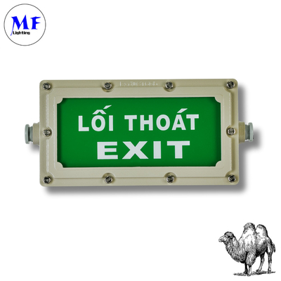 Durable Explosionproof LED Emergency Exit Light IP65 Fire-Waterproof Wf1 Anti-Corrosion 70°C High Temp Resistant for Underground Shopping Malls