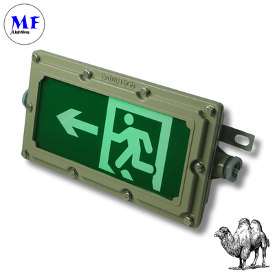 Ex ATEX IP65 Waterproof Fireproof Aluminum Tempered Glass Industrial LED Explosion-Proof Light 3hours LED Emergency Exit Light For Oil Gas And Mining Industry