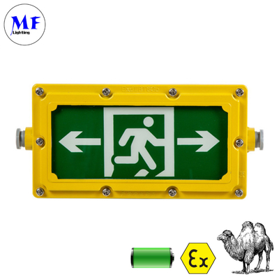 Battery Back Up Luminaries Atex LED Fireproof Exit Sign Emergency Light with IP65 Waterproof