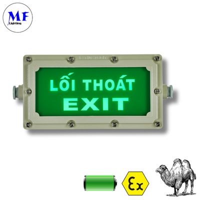 Battery Back Up Luminaries Atex LED Fireproof Exit Sign Emergency Light with IP65 Waterproof