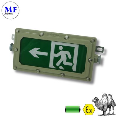 Battery Back Up Luminaries Atex LED Fireproof Exit Sign Emergency Light with IP65 Waterproof