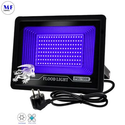 Factory Price IP66 Durable 2835 Chip 395nm UVA 150W Adjustable UV LED Curing Flood Light for High-Speed Production Lines and Flaw Detection