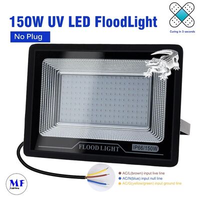 Factory Price No Harm IP66 Waterproof Adjustable Body Aluminum Material UV Curing Flood Light for Paint Printing Nails Repair Resin Ink 3D Resin Curing