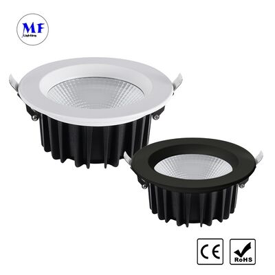 COB LED Recessed Downlight 30W Triac 0-10V Dali-2 Dt6 Dt8 Dimmable Tuya Zigbee Tuya WiFi Smart Control Ugr<19 Die-Cast Aluminum Ceiling Down Light
