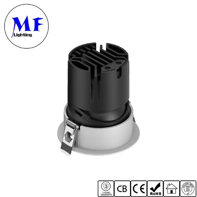 DIP 5 CCT COB Recessed Dimmable LED Down Light Spot Downlight 15°/24°/36°/55° Beam Angle Adjustable 120LM/W High Lumen Anti-Glare Tiltable