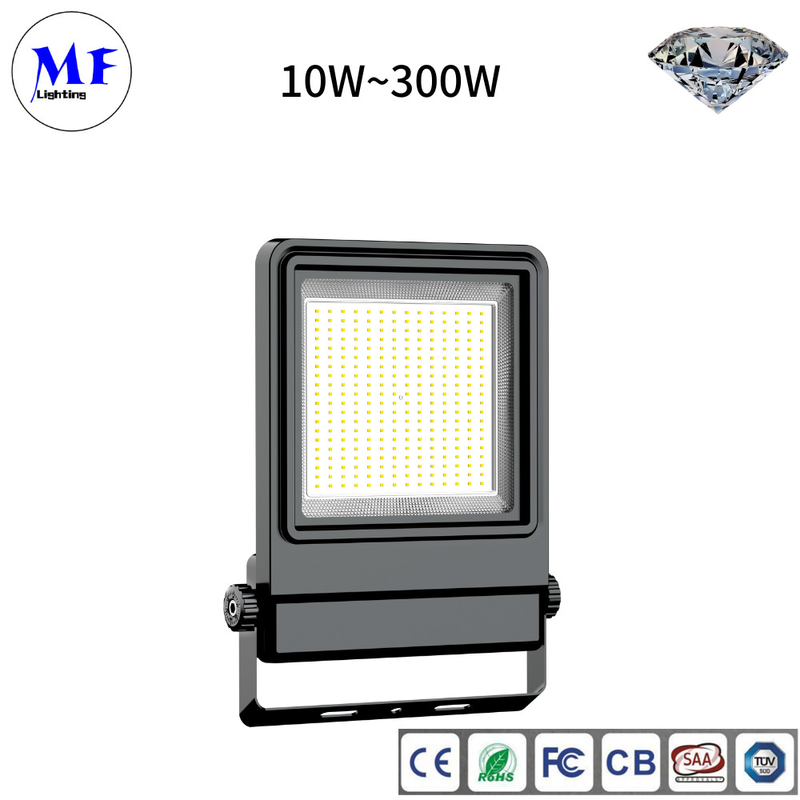 IP66 10-300W Adjustable Aluminum High Power LED Flood Light For With Isolated Waterproo Outdoor Spaces Sports Facilities