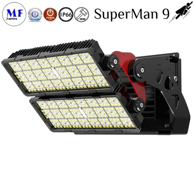 ไฟฉายกลางแจ้ง LED ไฟฉายกลางแสง ไฟฉายไฟแรงสูง IP67 1200W กันน้ํา Ik10 155lm/W สําหรับสนามกีฬา