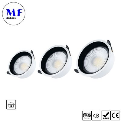 ไฟดาวน์ไลท์ LED 7W CRI90 160lm/W แบบสปอตไลท์ หรี่ไฟได้ Triac /0-10V/Dali-2 มุมลำแสงกว้าง 120° ขนาด 6 นิ้ว/8 นิ้ว ติดตั้งฝัง ป้องกันแสงสะท้อน สำหรับพื้นที่เชิงพาณิชย์