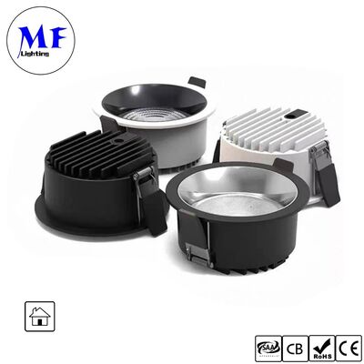 35W 160lm/W Spot Downlight Triac /0-10V/Dali/TUYA Zigbee Dimmable CRI90 IP20 มุมแสงกว้าง 120° 8INCH / 10INCH LED ดาวน์ลมที่ลดลงสําหรับพื้นที่พาณิชย์และที่อยู่อาศัย