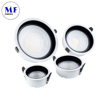 ไฟเพดานที่ซับซ้อน แอนติแบลร์ SMD LED ดาวน์ไลท์ 7W10W20W30W50W60W80W100W, TRIAC/0-10V/DALI-2/DALI DT6 DT8 120° แสงกว้าง,160LM/W CRI90, พร้อม CE RoHs