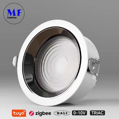 ไฟดาวน์ไลท์ LED ฝังฝ้า 40W 160lm/W หรี่ไฟได้ Triac /0-10V/Dali-2 มุมลำแสงกว้าง 120° ขนาด 8 นิ้ว/10 นิ้ว ไฟดาวน์ไลท์ LED กำลังสูง 80W ป้องกันแสงสะท้อนสำหรับพื้นที่เชิงพาณิชย์