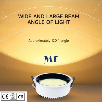 LED ดาวน์ ไลท์กลม ลงตัว 120 องศา แสงกว้าง 160lm/W IP44 Ik07 50W 60W 70W 80W 100W Dali Dim DT6 DT8 Tuya Zigbee