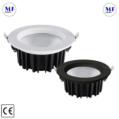 ไฟดาวน์ไลท์ LED COB ฝังฝ้า กันแสงสะท้อน UGR<19 หรี่ไฟได้ อลูมิเนียมหล่อขึ้นรูป สำหรับใช้ในอาคาร ไฟสปอตไลท์ LED ไฟดาวน์ไลท์ LED
