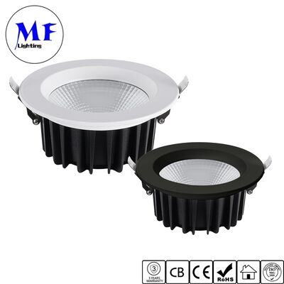 ไฟดาวน์ไลท์ LED COB กำลังสูง 50W แบบฝัง 100LM/W หรี่แสงได้ IP40 ปรับ CCT ได้ ป้องกันแสงสะท้อน ไฟดาวน์ไลท์เพดานสำหรับแสงสว่างเชิงพาณิชย์