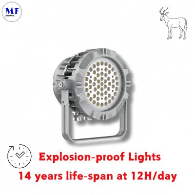ไฟไฮเบย์ LED อลูมิเนียม ATEX IECES EX 50/75/100/150/200/240/300/400W IP66 IK08 กระจกนิรภัย สำหรับอุตสาหกรรมน้ำมัน ก๊าซ เหมืองแร่ ป้องกันการระเบิด กันน้ำ