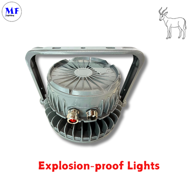 ราคาโรงงาน IP66 IK08 รับประกัน 5 ปี LED ATEX Certified ไฟไฮเบย์กันระเบิด อุณหภูมิทำงาน -40°C~+55°C ไฟกันระเบิดสำหรับโรงกลั่นน้ำมัน โรงงานเคมี