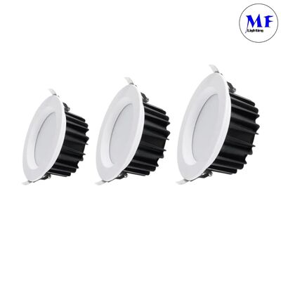 IP40 SMD ดาวน์ไลท์ 5W/7W/10W/12W/15W/20W/25W/30W/35W/40W/45W/50W สมาธิ CCT การปรับความมืดพลังงาน ปรับสมาธิ Triac Dali 0-10V อลูมิเนียม LED ดาวน์ไลท์