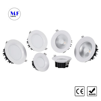 ไฟดาวน์ไลท์ LED SMD ฝังฝ้า IP40 ราคาโรงงาน, หรี่ไฟได้ Triac 0-10V Dali Dali-2 Dt6 Dt8, ควบคุมอัจฉริยะ Zigbee Tuya WiFi, ไฟดาวน์ไลท์ในร่มสำหรับสำนักงาน