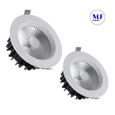 ไฟดาวน์ไลท์ COB 40W พร้อมคลิปสปริงติดตั้ง ราคาโรงงาน CCT ปรับได้ 2700-6000K CRI สูง Ra90 Triac 0-10V Dali-2 Dali Dt8 Tuya Zigbee หรี่ไฟได้