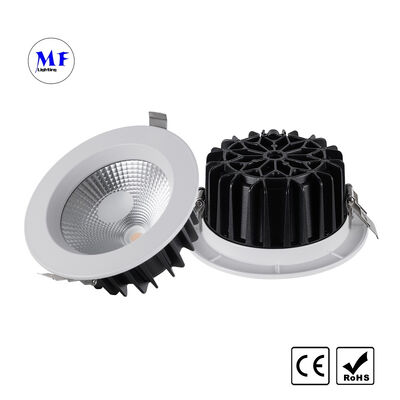 ราคาโรงงาน COB LED ลงแสง 30W Triac 0-10V Dali-2 Dt6 Dt8 ปรับความลับ Tuya Zigbee Tuya WiFi การควบคุมสมาร์ท Ugr <19 อลูมิเนียม Die-Cast Ceiling Down Light