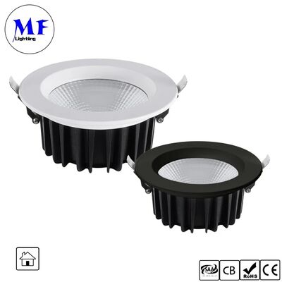 15W Triac /0-10V/Dali-2/Tuya Zigbee Dimmable 100lm/W LED Spot Downlight มุมรังสว่าง 60° ลงตัว Anti-Glare COB LED Down Light สําหรับสถานที่พาณิชย์และที่อยู่อาศัย