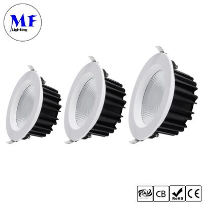 ไฟดาวน์ไลท์ LED COB แบบฝัง 5W CRI90 100lm/W หรี่แสงได้ Triac /0-10V/Dali-2/Tuya Zigbee มุมลำแสง 60° ป้องกันแสงสะท้อน สำหรับสถานที่เชิงพาณิชย์