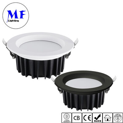 ไฟดาวน์ไลท์ LED SMD แบบฝัง IP40 ปรับ CCT ได้ ราคาโรงงาน 20W 25W 50W หรี่แสงได้ ป้องกันแสงสะท้อน ไฟเพดานพร้อมแผ่นกระจายแสง PC สีขาวนม สำหรับบ้าน โชว์รูม