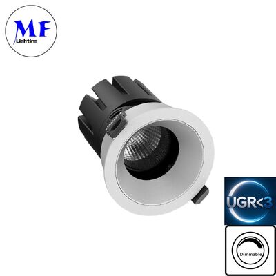 7W LED ดาวน์ไลท์ UGR<3 Anti-glare Dimmable ETL Driver DIP 5CCT ปรับแสงสูง 100LM / W สําหรับห้องน้ํา อุตสาหกรรม ขายปลีก พื้นที่พาณิชย์